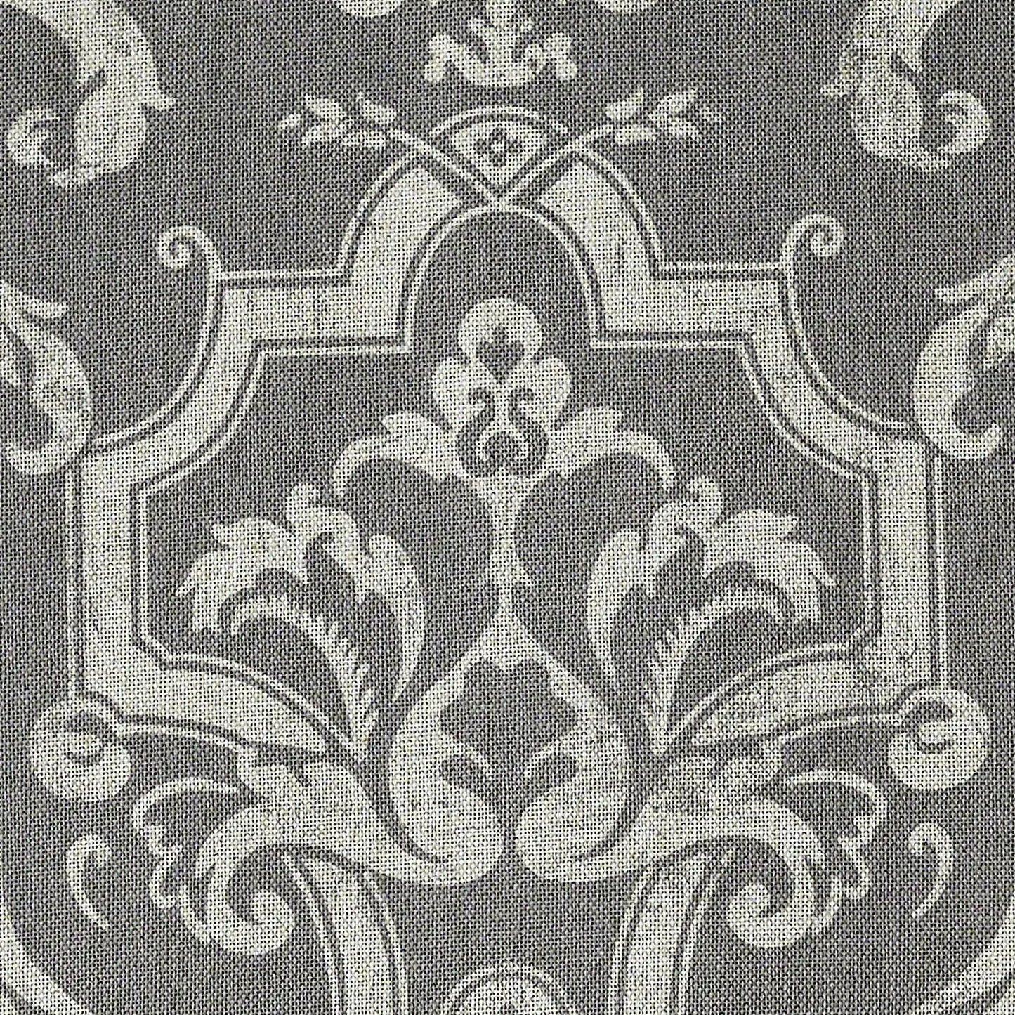 JINCHAN Classic Baroque Medallion Linen Curtains Room Darkening Grommet Panels