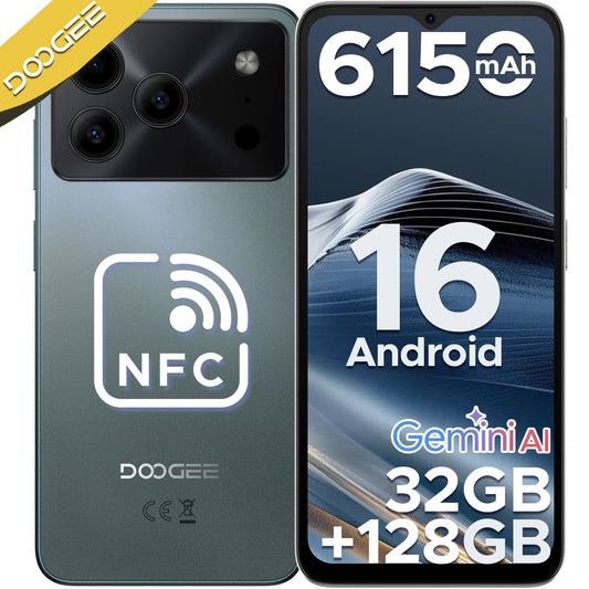 DOOGEE Note56 Pro Smartphone 6150mAh Battery 90Hz HD Plus Display 32GB 128GB