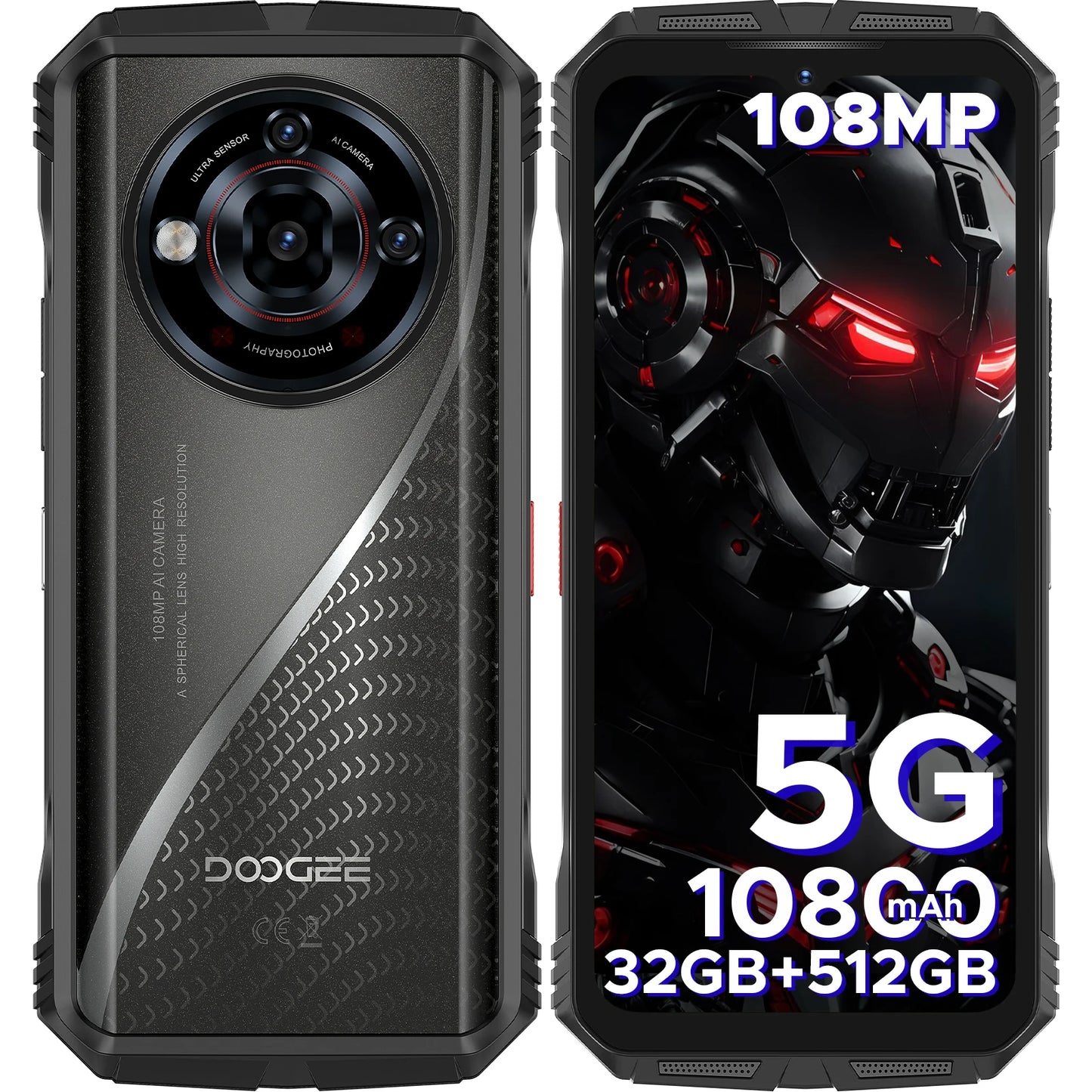 DOOGEE S118 Pro 5G Rugged Phone Dimensity 7050 10800mAh Battery