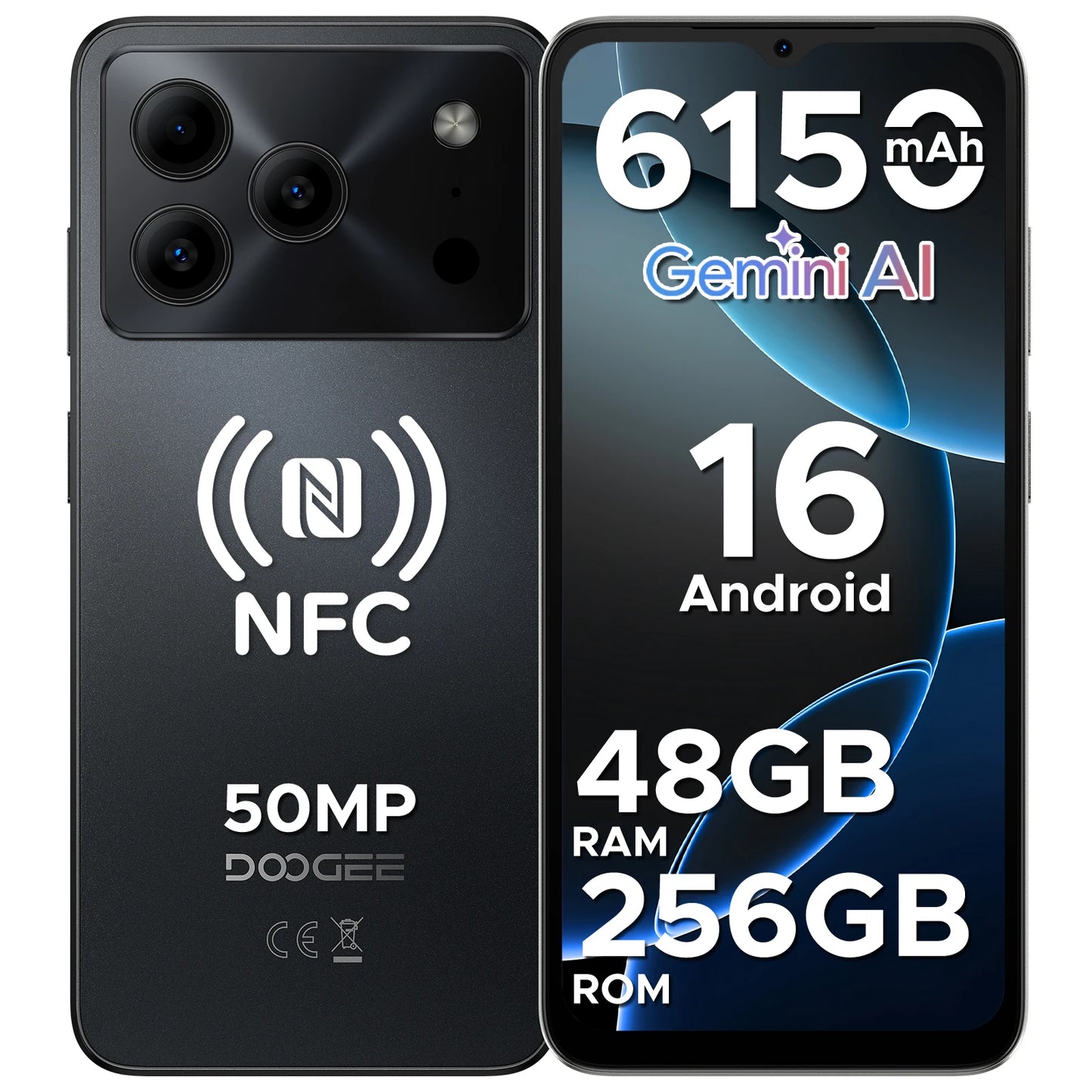 Doogee Note56 Plus Smartphone 48GB+256GB Storage NFC