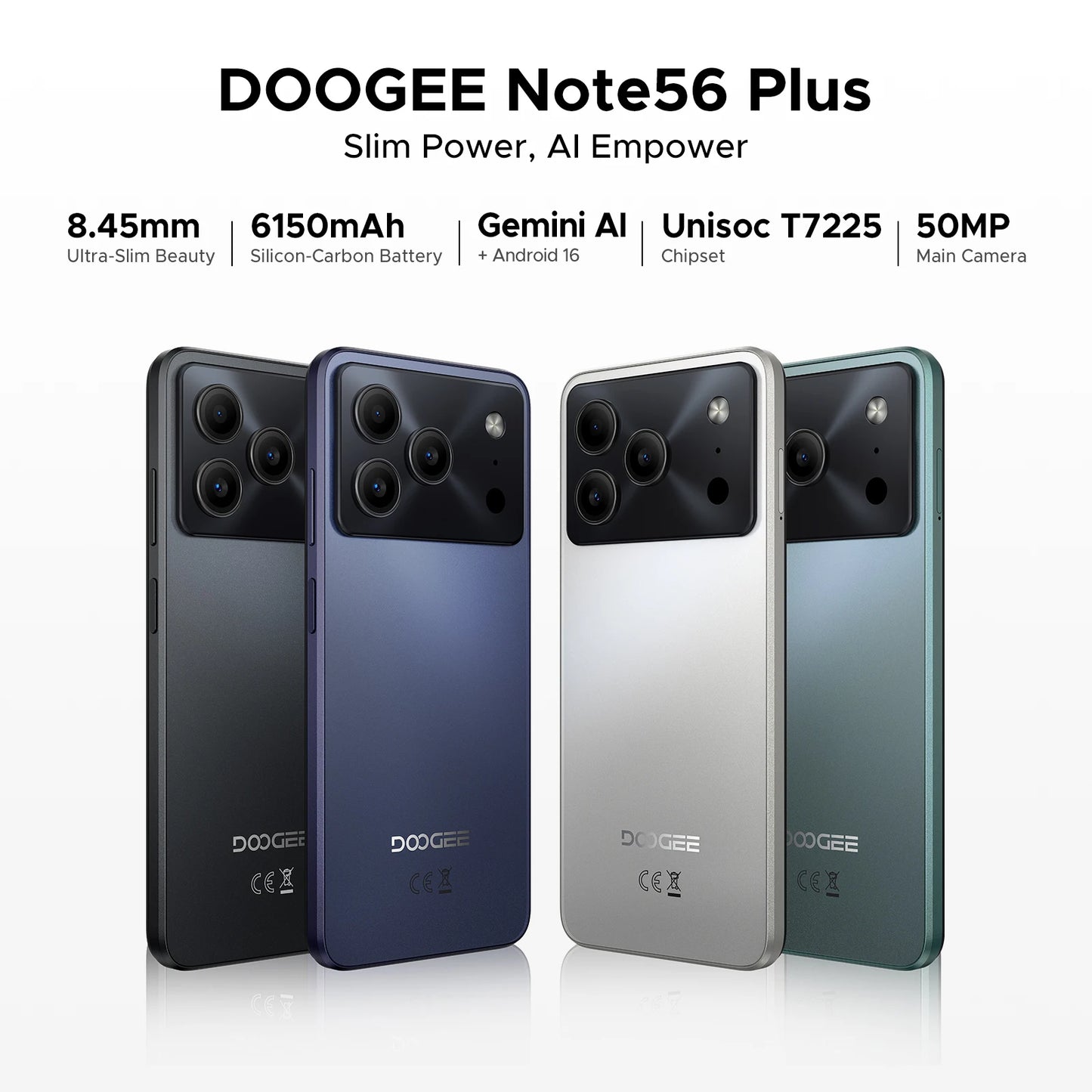 Doogee Note56 Plus Smartphone 48GB+256GB Storage NFC