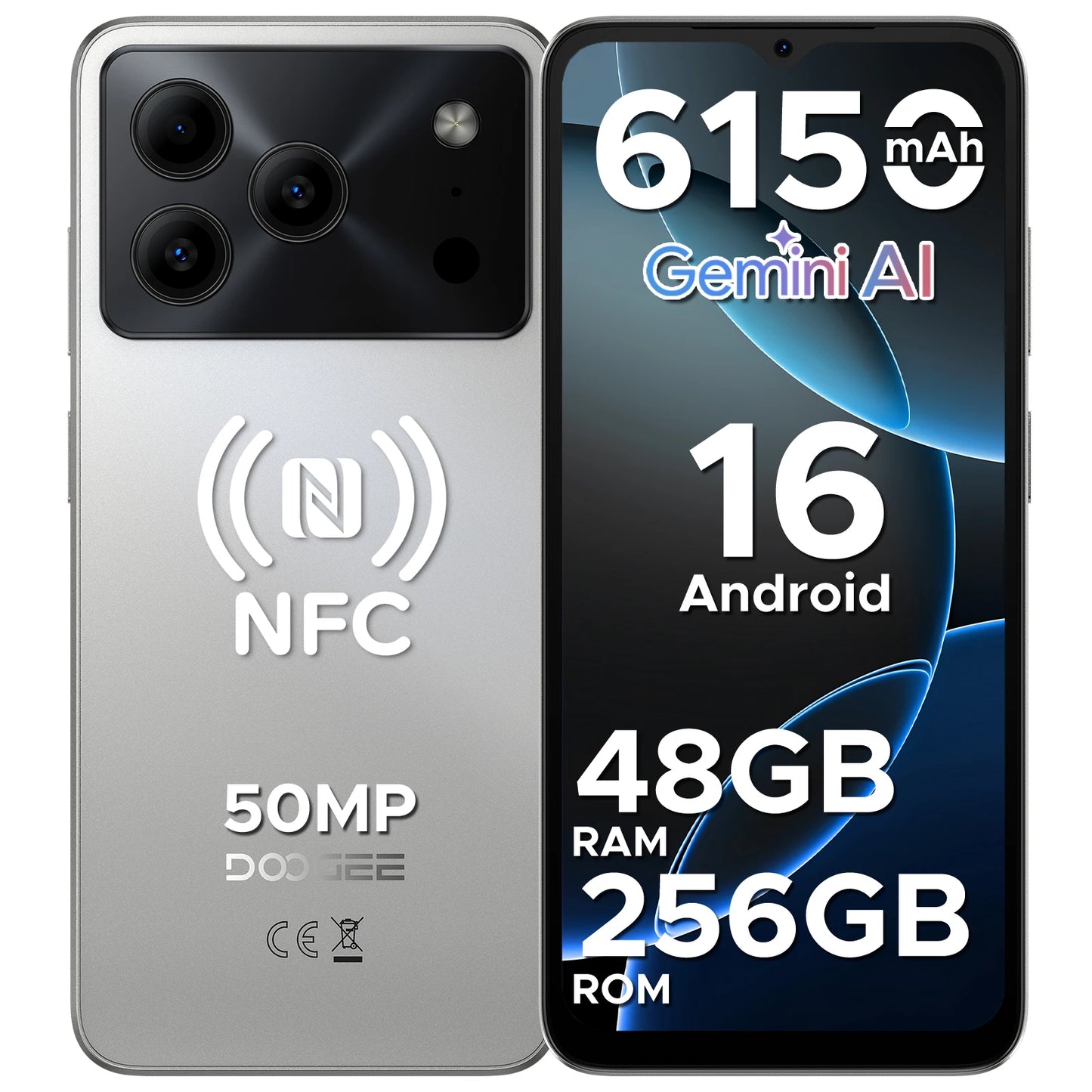 Doogee Note56 Plus Smartphone 48GB+256GB Storage NFC