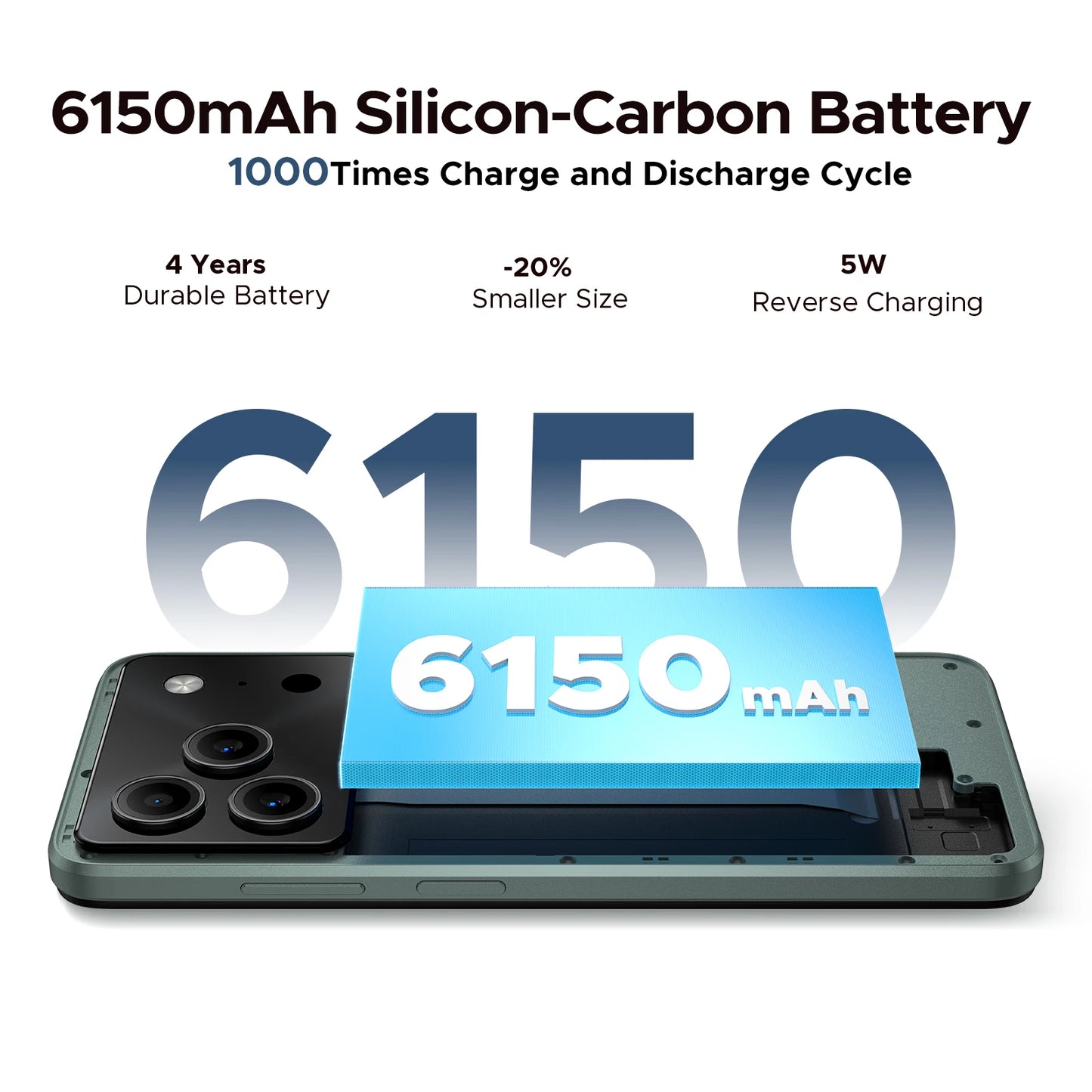 DOOGEE Note56 Pro Smartphone 6150mAh Battery 90Hz HD Plus Display 32GB 128GB