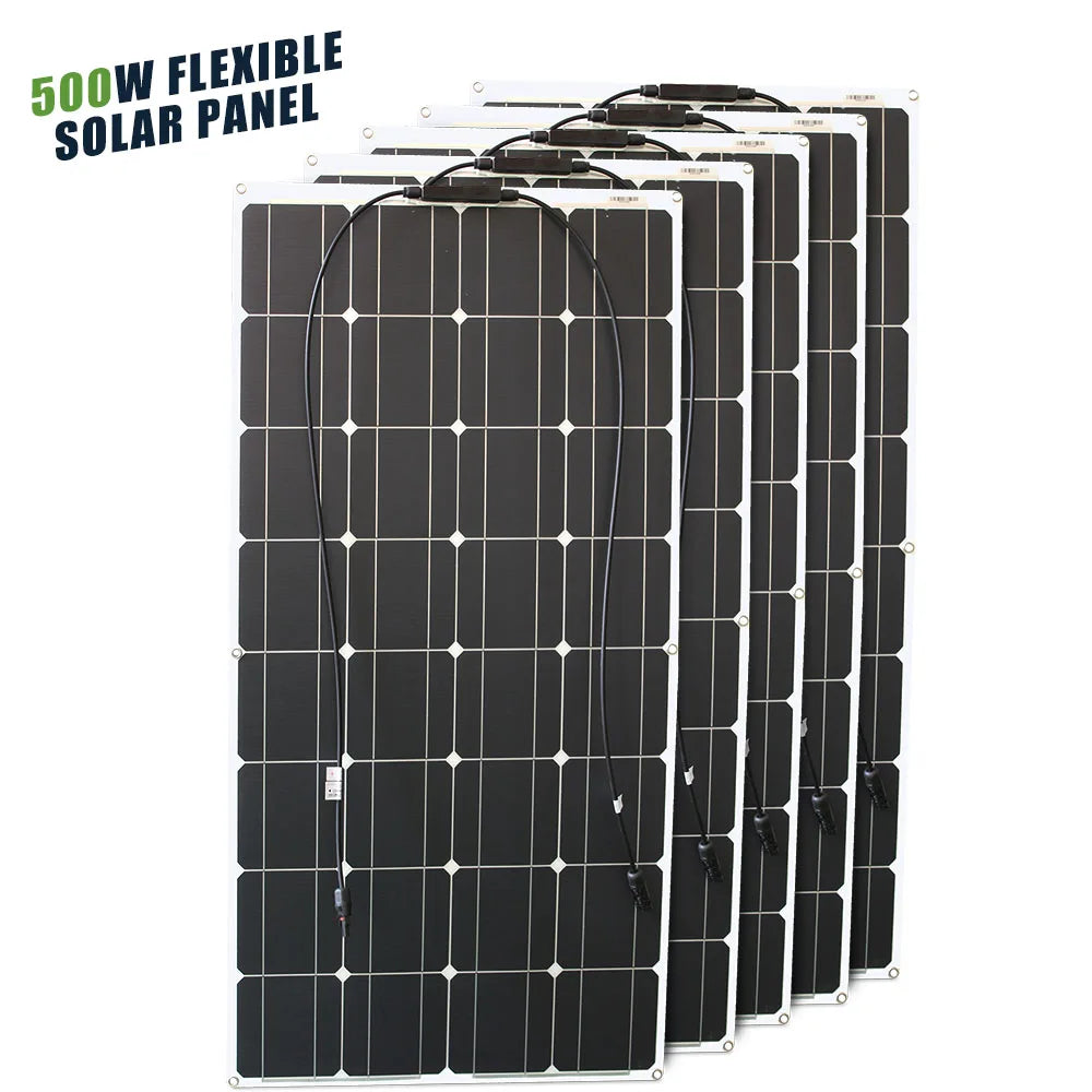 ASUNERGE 12V Flexible Monocrystalline Solar Panel for RV Boat