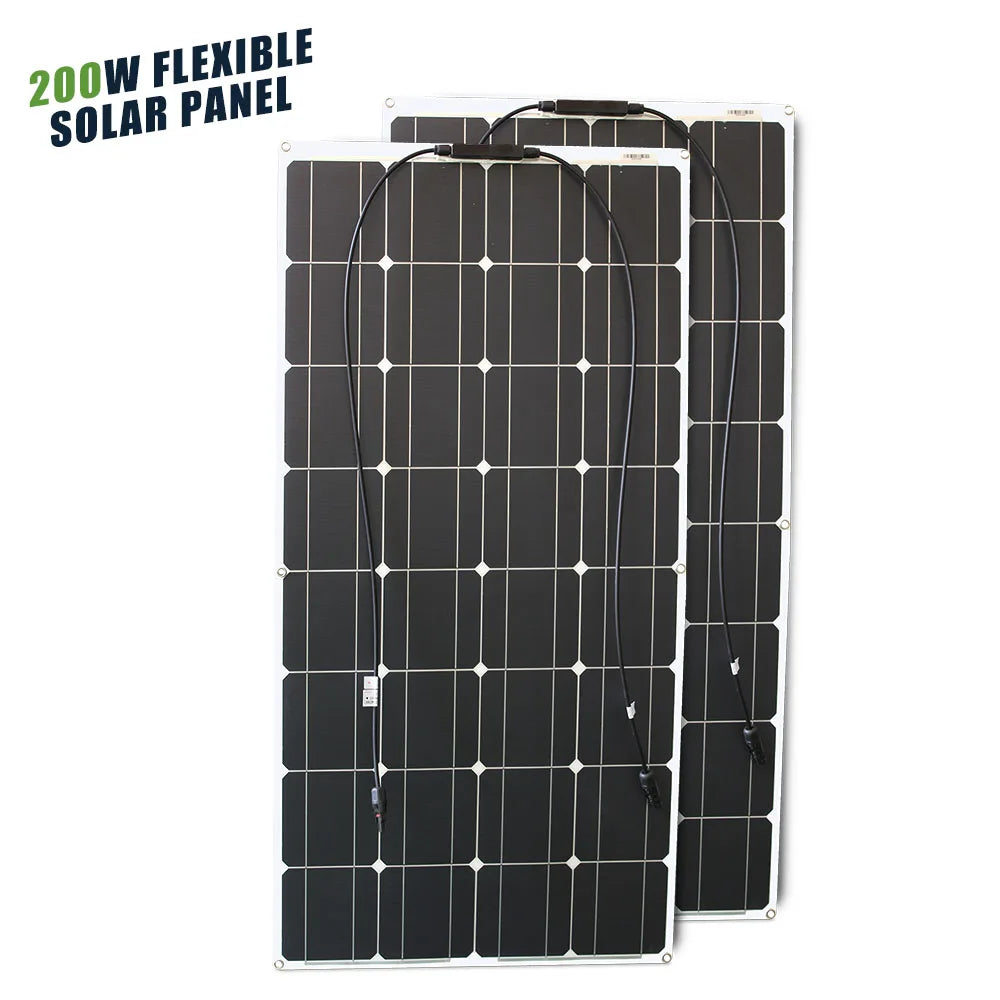 ASUNERGE 12V Flexible Monocrystalline Solar Panel for RV Boat