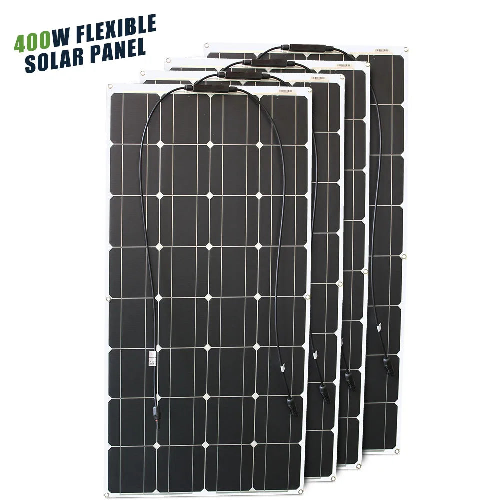 ASUNERGE 12V Flexible Monocrystalline Solar Panel for RV Boat