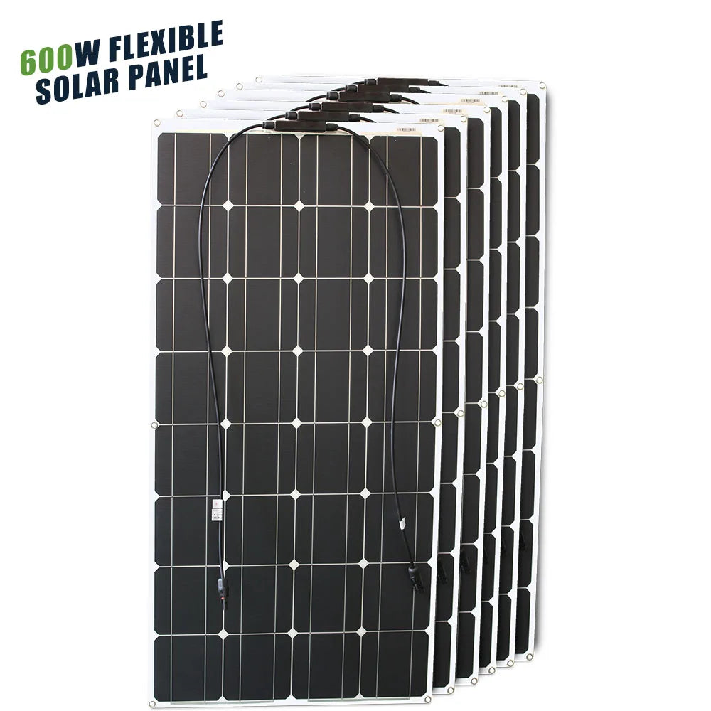 ASUNERGE 12V Flexible Monocrystalline Solar Panel for RV Boat