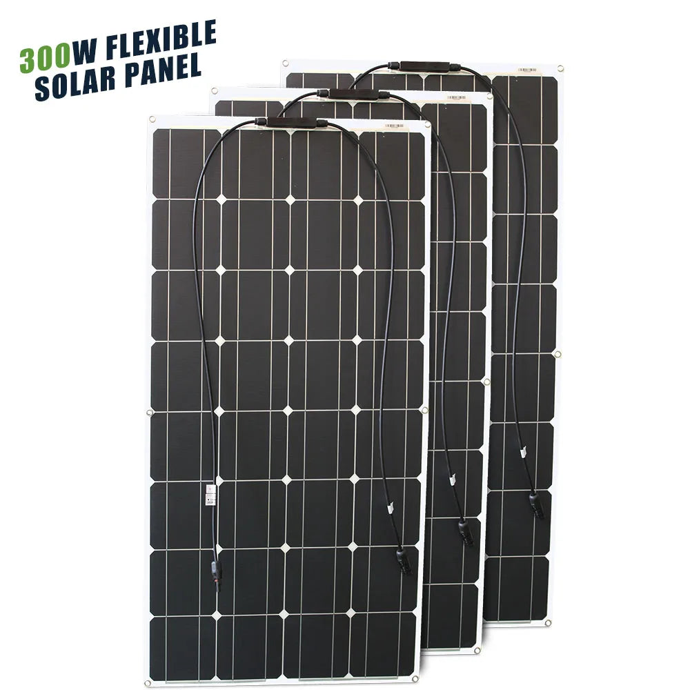 ASUNERGE 12V Flexible Monocrystalline Solar Panel for RV Boat