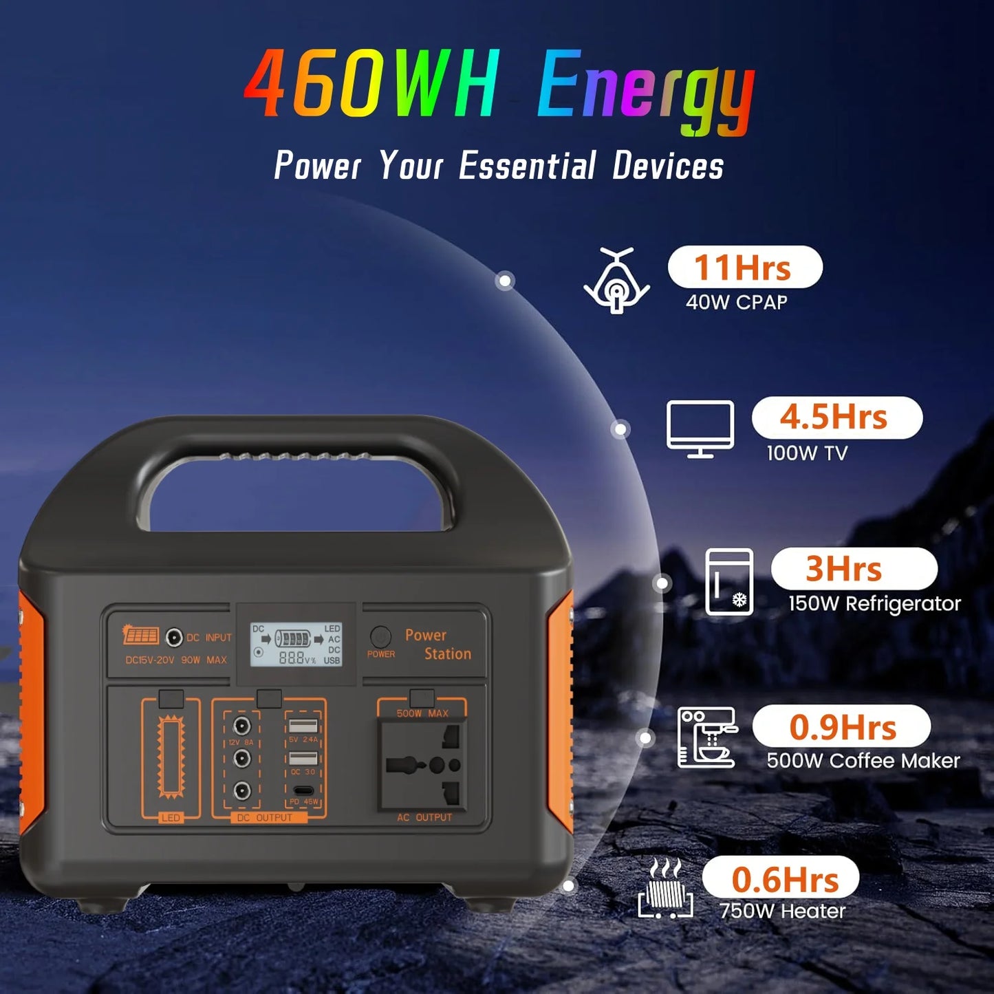 Jsdsolar 300W Portable Solar Power Station With 110V 220V Output