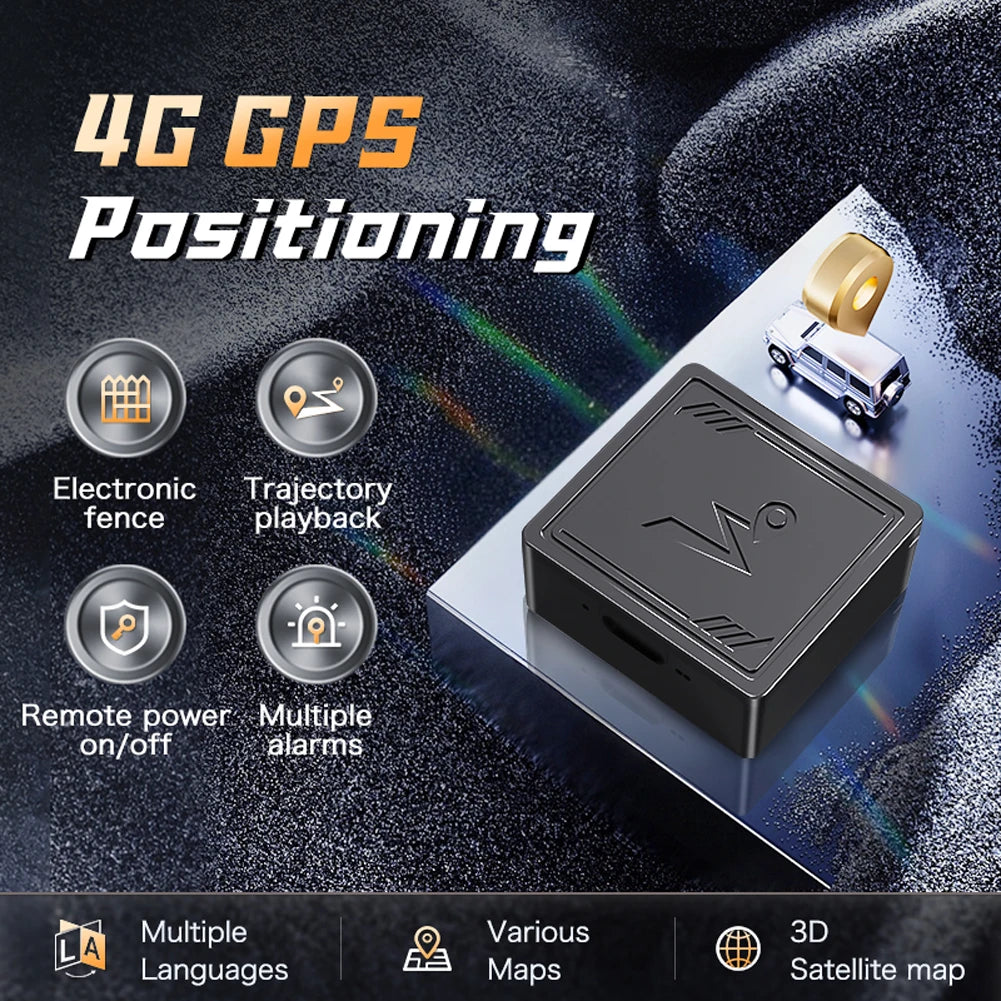 APWIKOGER 4G GPS Tracker With App Anti Lost Car Locator