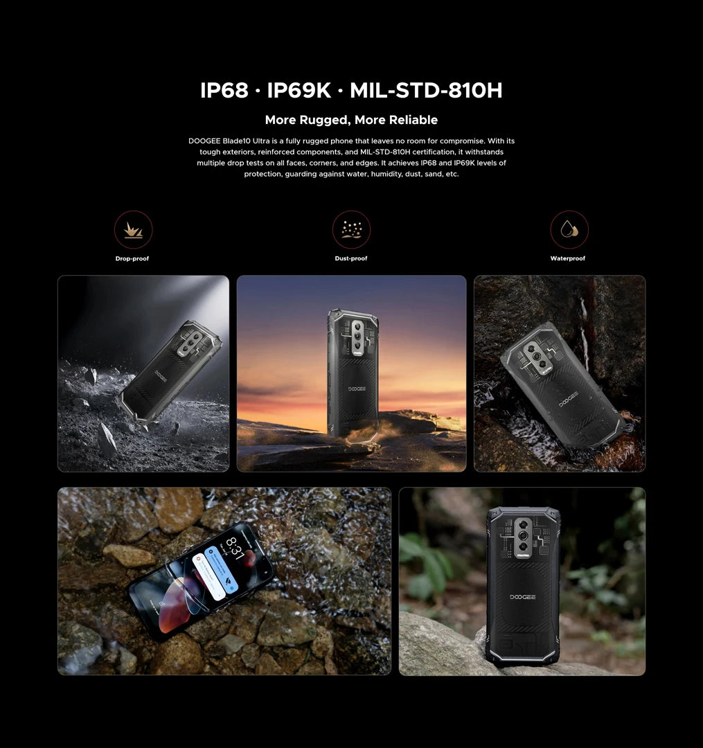 DOOGEE Blade10 Ultra Rugged Smartphone 50MP and 8MP NFC 5150mAh