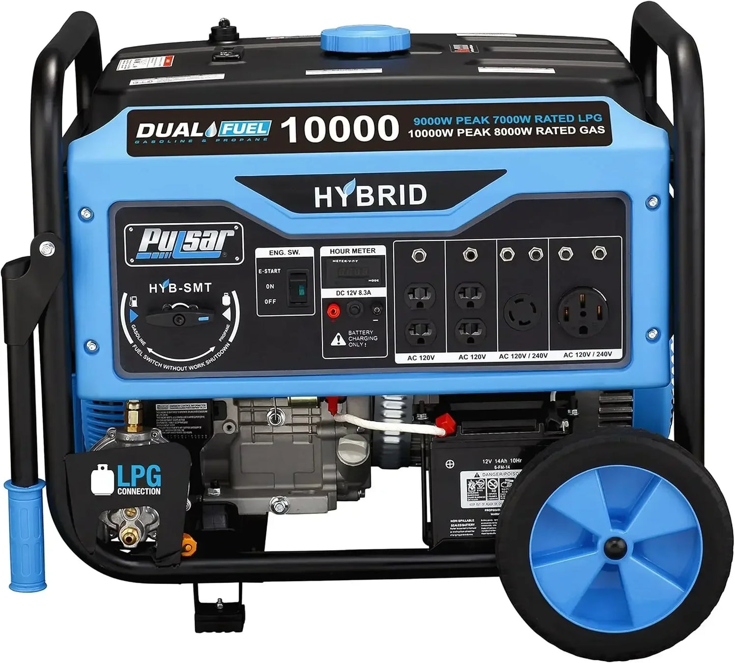 10000W Dual Fuel Portable Generator With Switch And Go Technology Electric Start