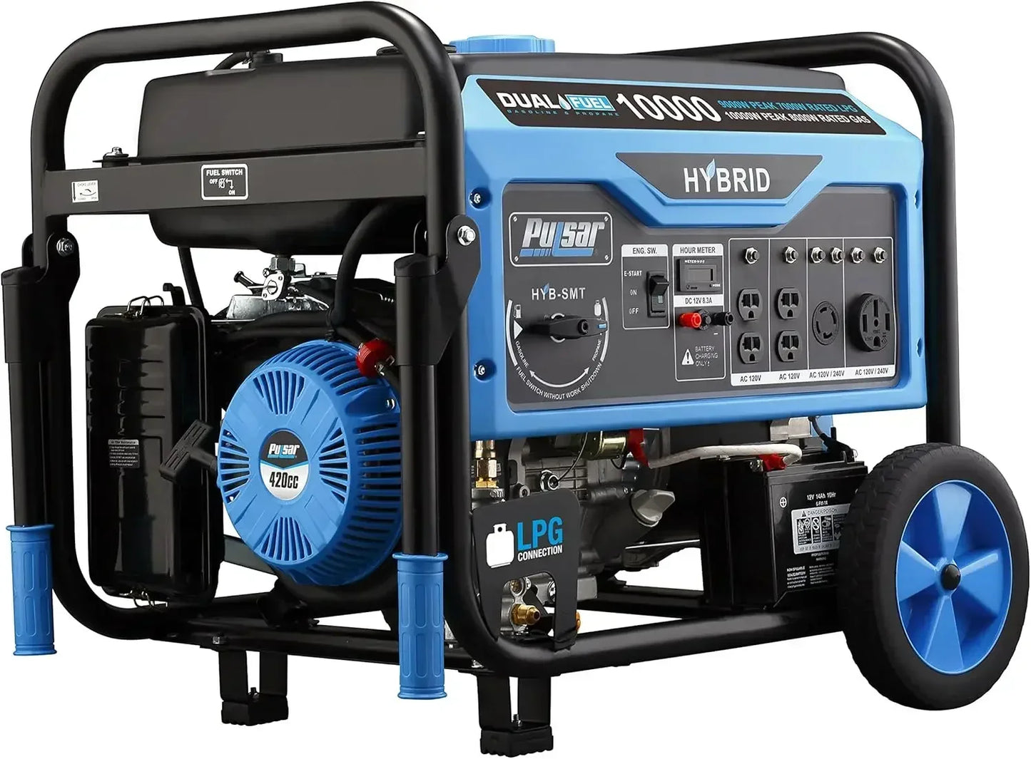 10000W Dual Fuel Portable Generator With Switch And Go Technology Electric Start