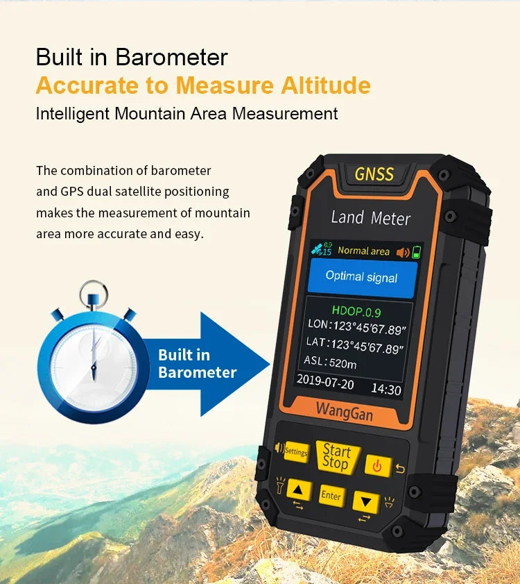 Land Meter S4 GPS GNSS Surveying Receiver for Area Measurement