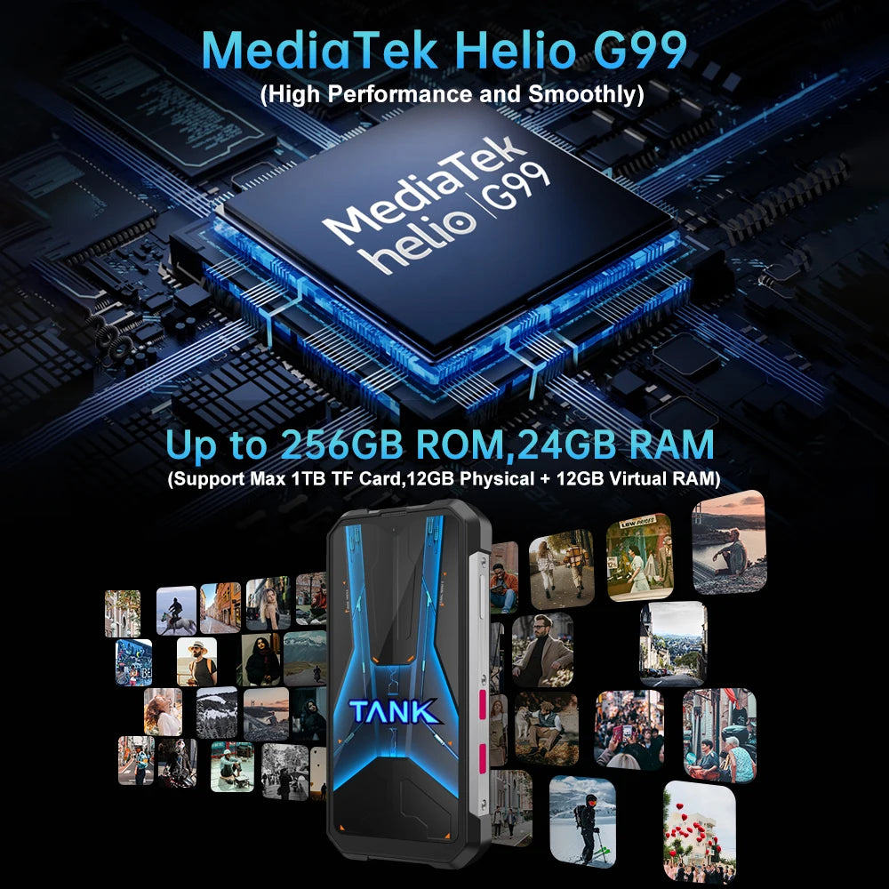 8849 Tank Mini Rugged Smartphone Helio G99 24GB 256GB NFC