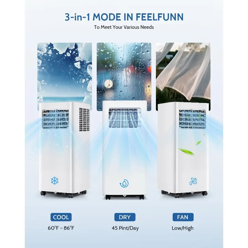 Portable Air Conditioner 8000 BTU Three In One Efficient Cooling