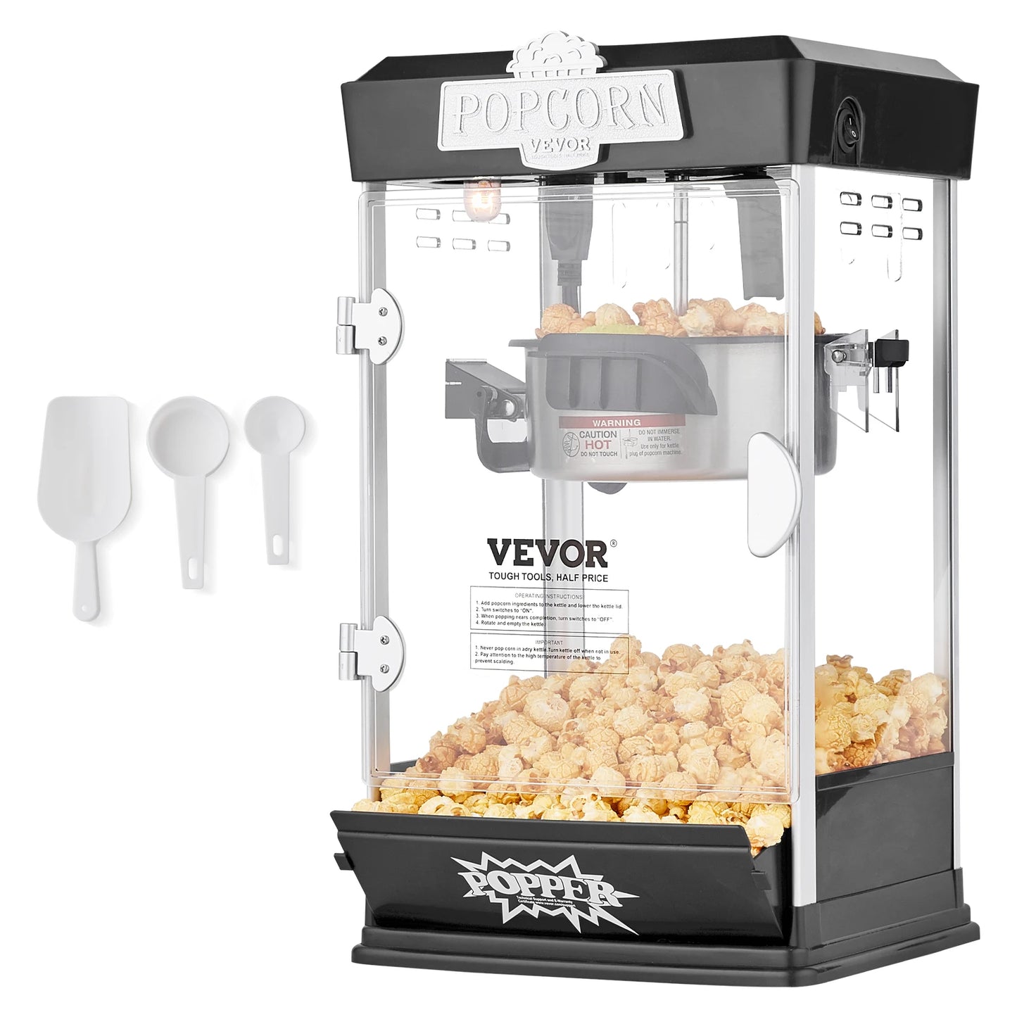 SucceBuy Commercial Popcorn Maker for Countertop Use Includes Scoops
