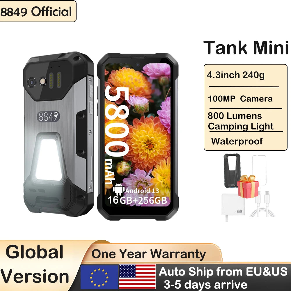 8849 Tank Mini Rugged Smartphone Helio G99 24GB 256GB NFC