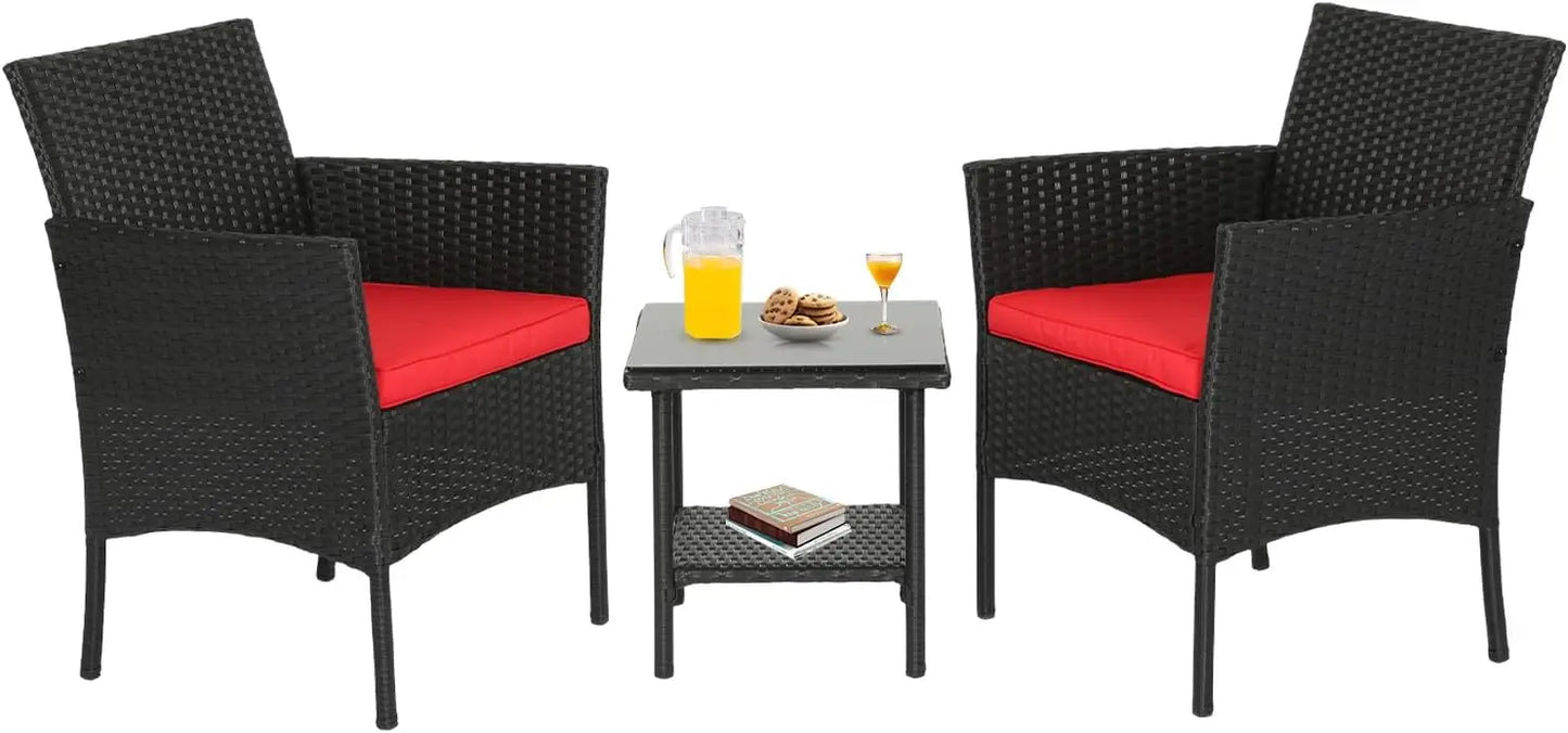 Patio Furniture Set 5-Piece Outdoor Wicker Conversation Set