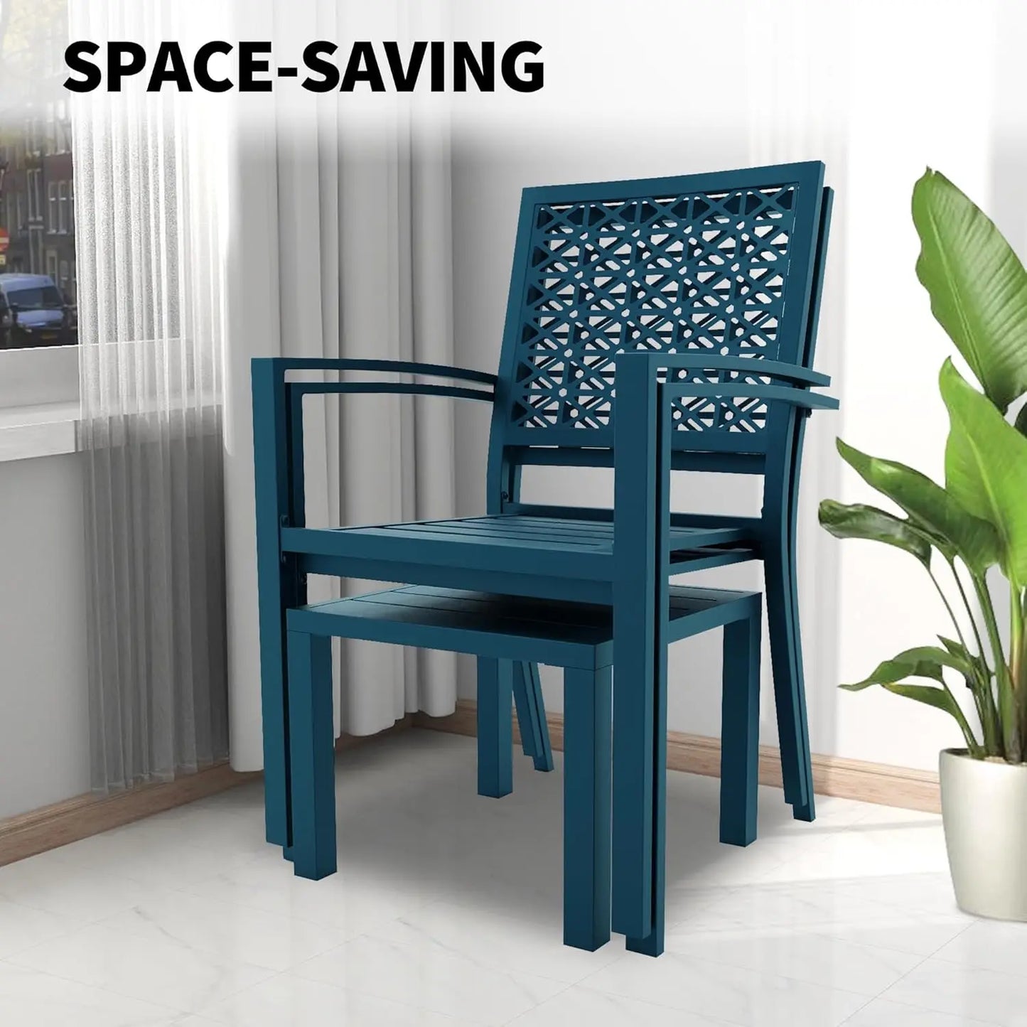 Twister.CK Patio Bistro Set 3 Piece Outdoor Table Chairs