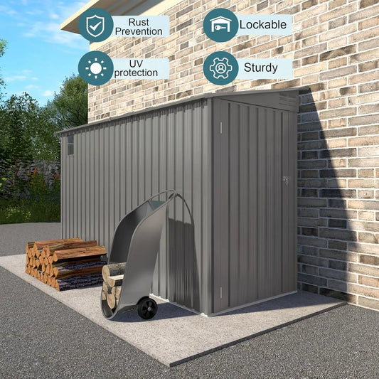 Galvanized Steel Garden Shed With Waterproof Door and Window