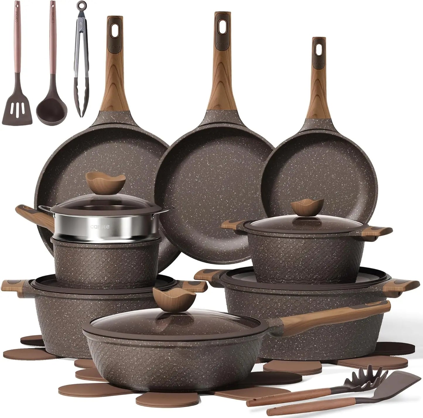 Nonstick Pots and Pans Set Induction Cookware PFOA Free 26pc