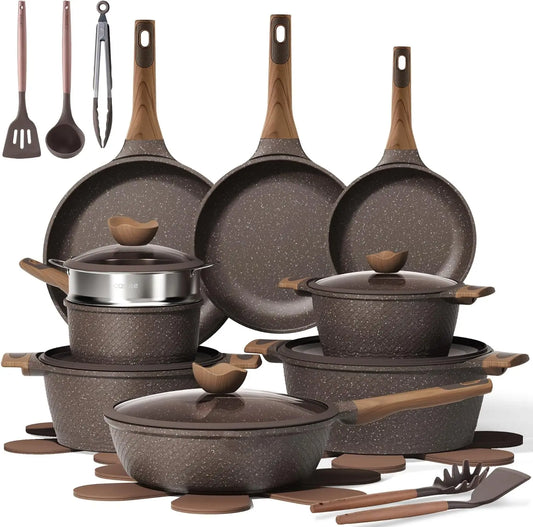 Nonstick Pots and Pans Set Induction Cookware PFOA Free 26pc
