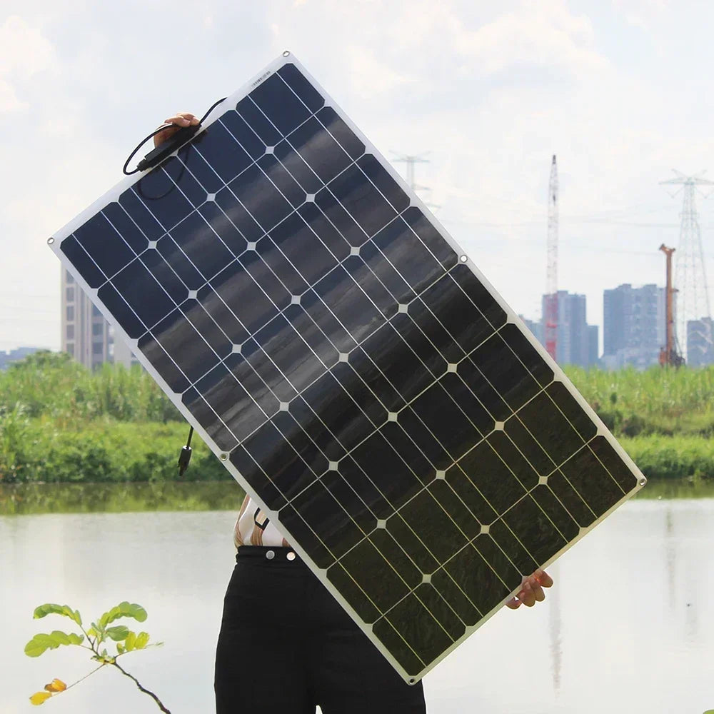 ASUNERGE 12V Flexible Monocrystalline Solar Panel for RV Boat
