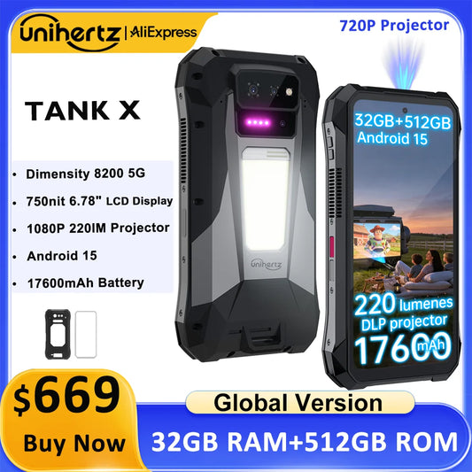 Unihertz Tank X Rugged 5G Smartphone With 50MP Camera