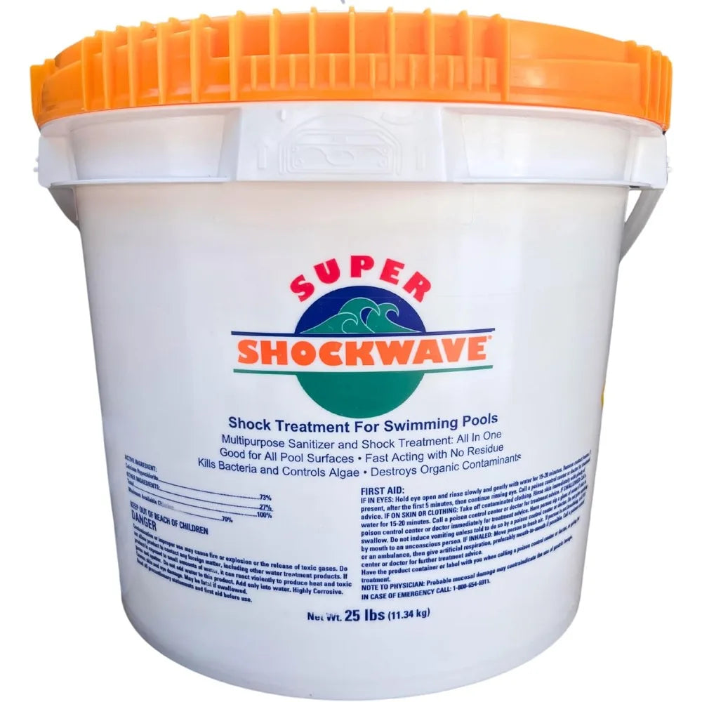 Super Shockwave Pool Shock 73 Percent Cal Hypo Granular Sanitizer Crystal Water