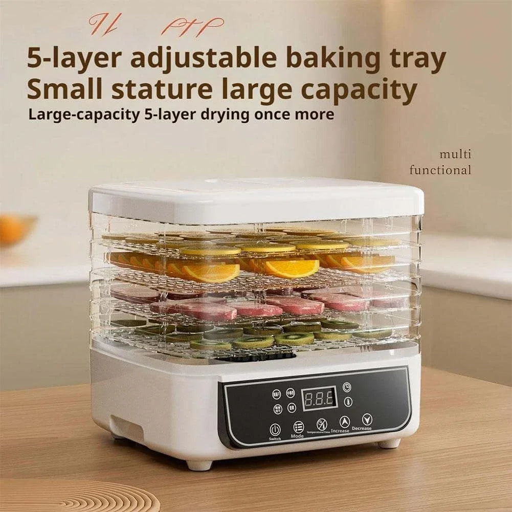 5 Layer Fruit And Vegetable Dryer With Adjustable Temperature And Touch Control