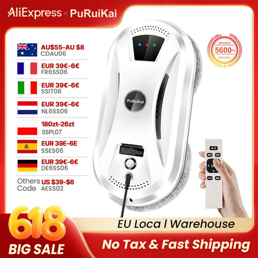 PuRuiKai Ultra Thin Window Cleaning Robot For Glass
