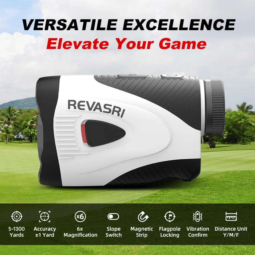 REVASRI Golf Rangefinder With Angle Switch Flag Lock 1300 Yards
