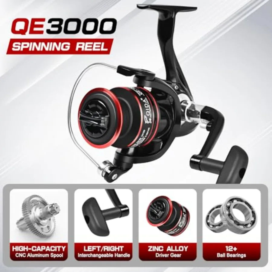 Telescopic Carbon Fiber Fishing Rod And Reel Combo Set
