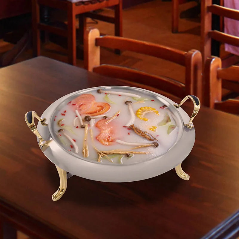 Stainless Steel Buffet Warmer Tray With Lid And Fuel Holder