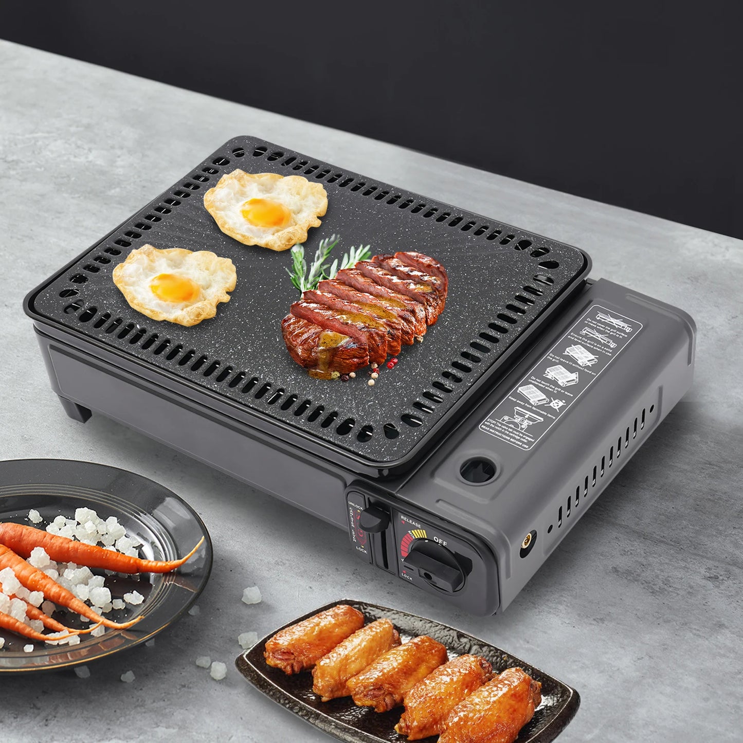Bymaocar Portable Butane Grill Stove For Camping And Travel