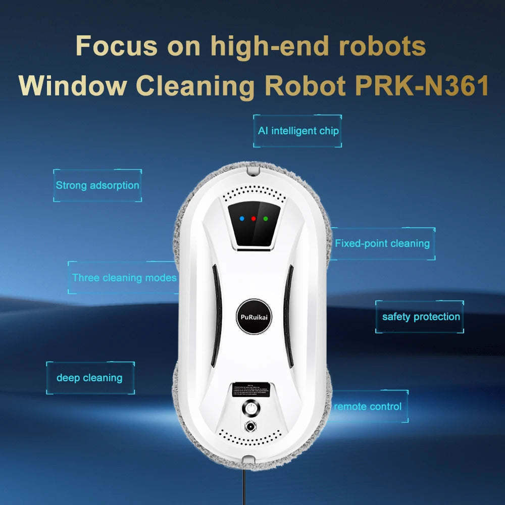 PuRuiKai Ultra Thin Window Cleaning Robot For Glass