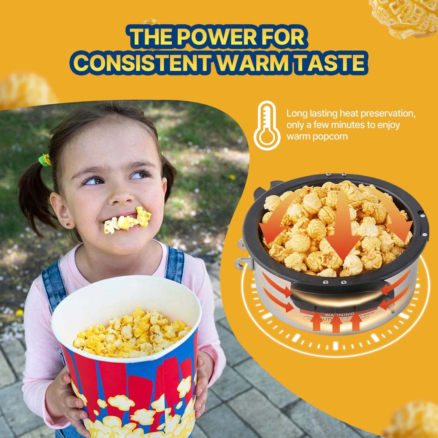SucceBuy Commercial Popcorn Maker for Countertop Use Includes Scoops