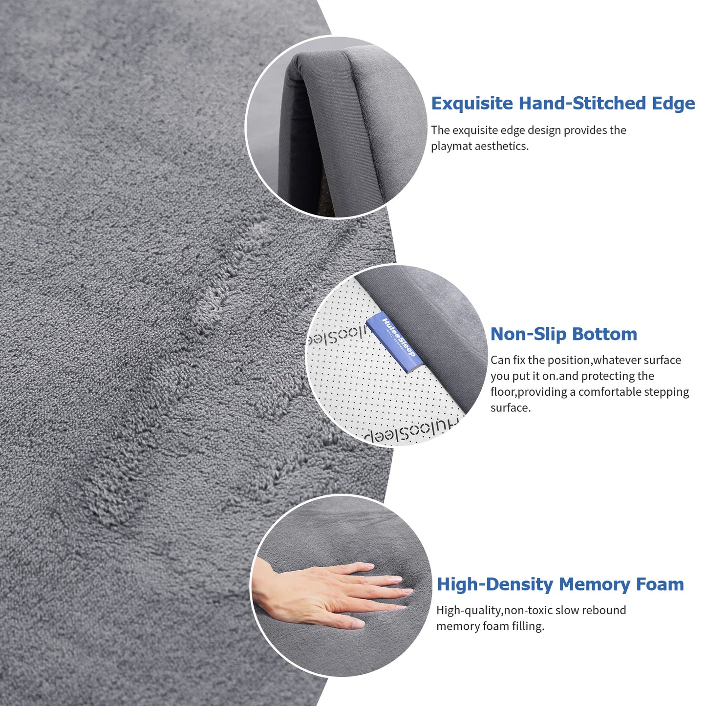 PaPaMat Memory Foam Playpen Mat Carpet Non Slip Velvet Rug