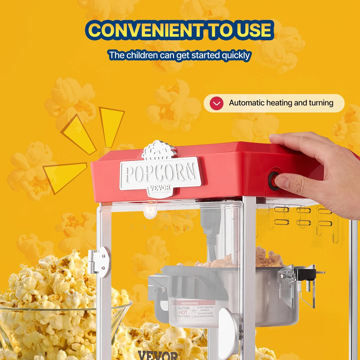 SucceBuy Commercial Popcorn Maker For Countertop Movie Theater Style