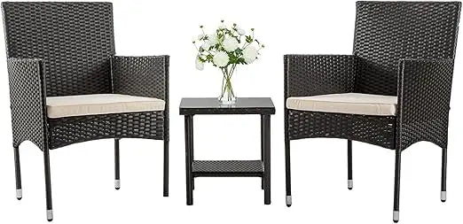 Patio Furniture Set 5-Piece Outdoor Wicker Conversation Set