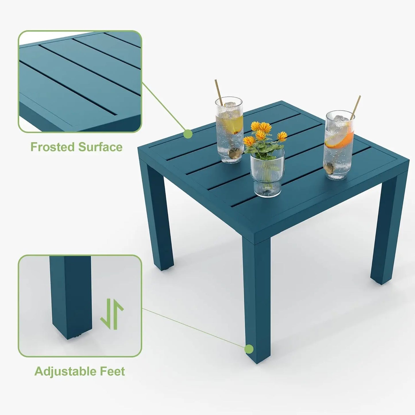 Twister.CK Patio Bistro Set 3 Piece Outdoor Table Chairs