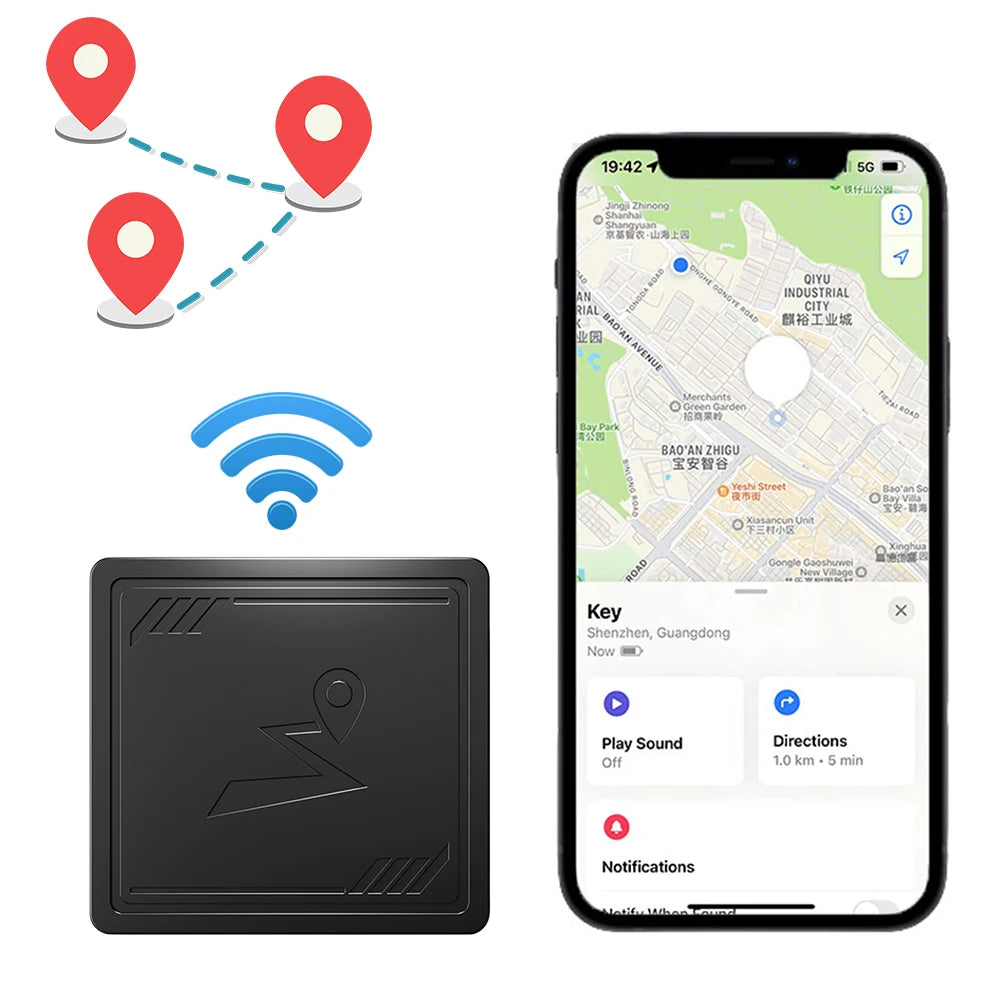 APWIKOGER 4G GPS Tracker With App Anti Lost Car Locator