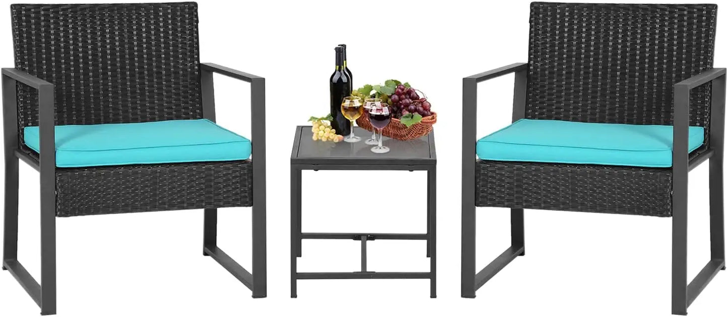 Patio Furniture Set 5-Piece Outdoor Wicker Conversation Set