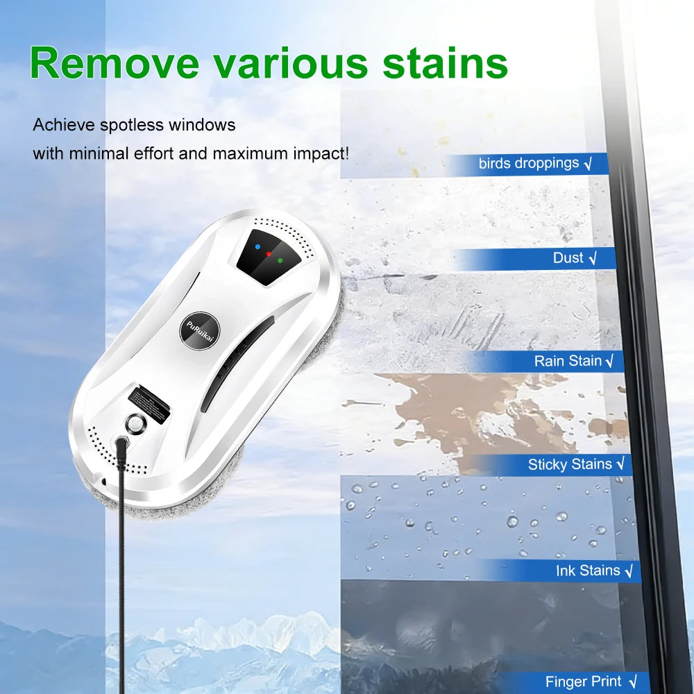 PuRuiKai Ultra Thin Window Cleaning Robot For Glass