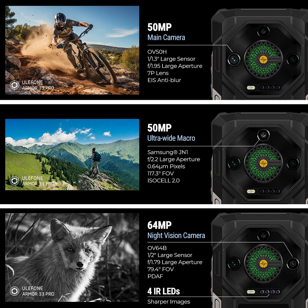 Ulefone Armor 33 Pro 5G Rugged Phone 512GB ROM 120Hz