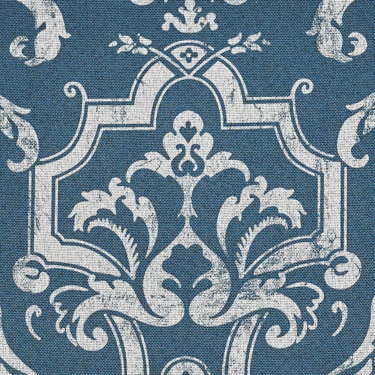 JINCHAN Classic Baroque Medallion Linen Curtains Room Darkening Grommet Panels