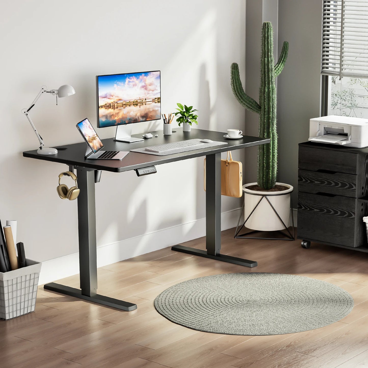 JHK Electric Height Adjustable Standing Desk For Home Office