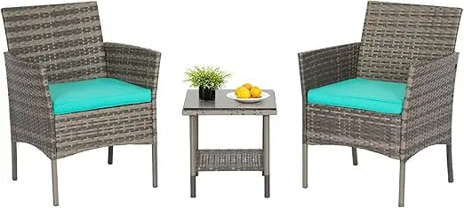 Patio Furniture Set 5-Piece Outdoor Wicker Conversation Set