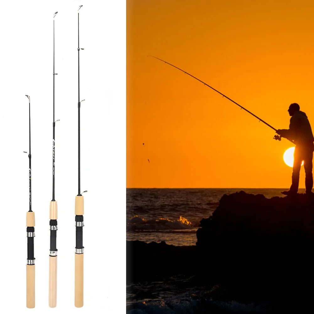 APWIKOGER Ice Fishing Rod Carbon Portable Lightweight Grip